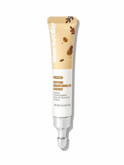 Essence éclaircissante pour les yeux Slow Sunday à la caféine, à l'acide hyaluronique, hydratante et éclaircissante, convient pour les cernes, les ridules et les poches sous les yeux, bon choix pour les vacances, les essentiels de voyage, Halloween, convi