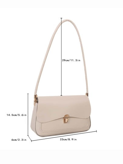 Sac carré à serrure en métal à rabat