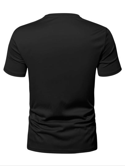 Manfinity Homme T-shirt à applique col en V