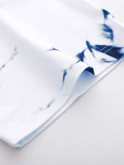 Manfinity Roughcore Homme T-shirt tie dye à lettres
