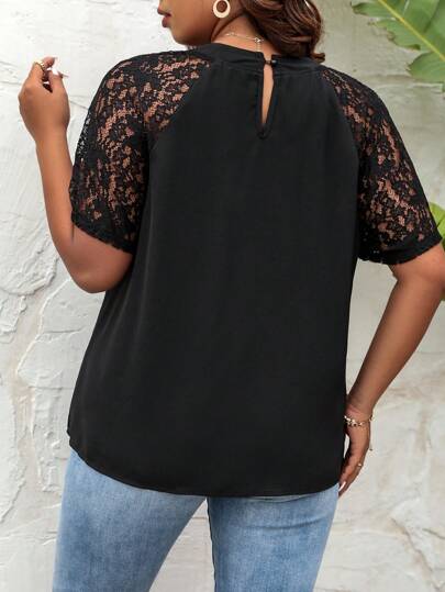 Clasi Blouse en dentelle manches raglan