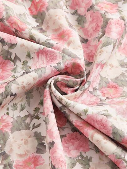 MOD Robe fleurie à imprimé floral tout-sur-tout avec buste froncé