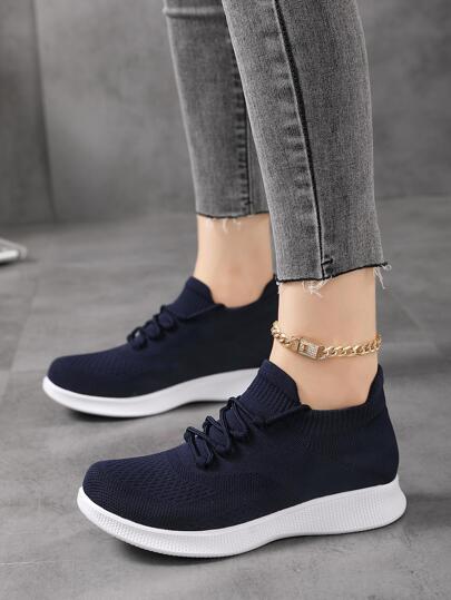 Pour Femme Décontracté Épais Semelle Chaussures De Course , Respirant , Léger , Sport Baskets