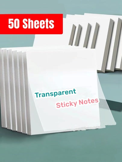 50 pièces Autocollants adhésifs transparents et imperméables, pour cahiers, fournitures scolaires et fournitures de bureau, rentrée scolaire