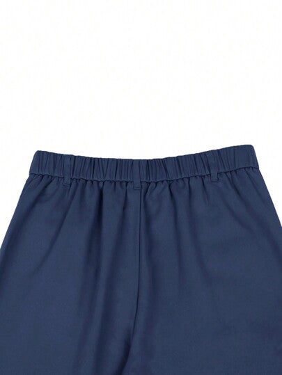 Calvornis Pantalon de costume formel pour hommes avec poches obliques sans ceinture, pantalon habillé bleu pour hommes, formel, cérémonie