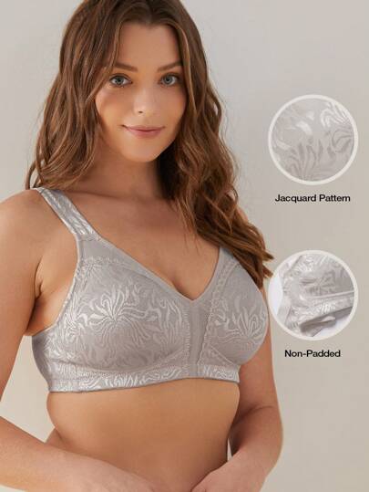 Soutien-gorge sans armatures grande taille - Soutien-gorge confortable à coupe complète avec bretelles larges, idéal pour un port quotidien
