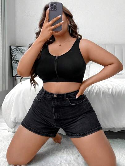 Soutien-gorge zippé de grande taille