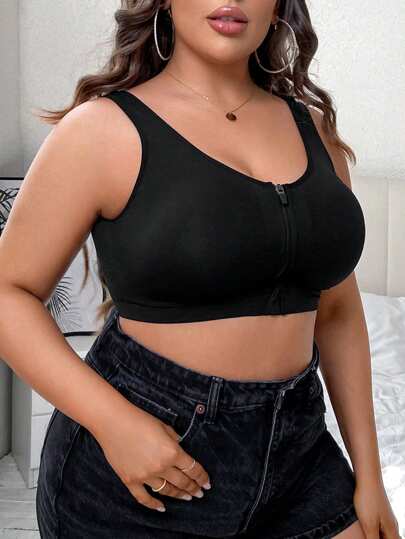 Soutien-gorge zippé de grande taille