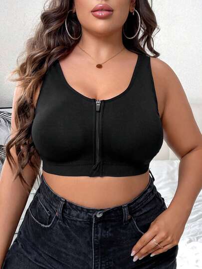 Soutien-gorge zippé de grande taille