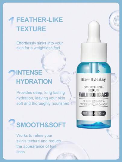 Sérum lissant à l'acide hyaluronique SlowSunday, hydratation profonde, essence faciale à l'acide hyaluronique, primer lissant et floutant minimisant les pores, convient pour l'été et l'automne, Y2K, idéal pour les fêtes et Halloween