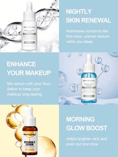Sérum lissant à l'acide hyaluronique SlowSunday, hydratation profonde, essence faciale à l'acide hyaluronique, primer lissant et floutant minimisant les pores, convient pour l'été et l'automne, Y2K, idéal pour les fêtes et Halloween
