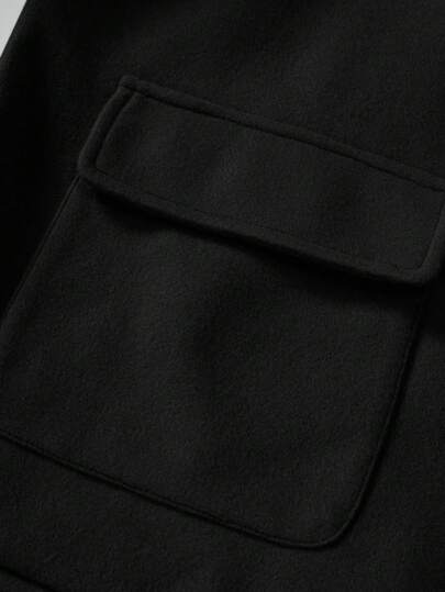 NEOREFINED Veste à manches longues, à rabat de poche, à simple boutonnage pour homme, automne