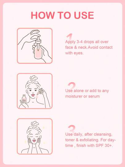 Sérum Rose Éclatant SlowSunday, Hydratation Profonde, Éclaircit la Peau, Uniformise le Teint, Améliore la Teint Terne, Parfait comme Base Hydratante, Base Lissante et Floutante Minimisant les Pores, Convient pour l'Été & l'Automne, Y2K, Idéal pour les Fêt