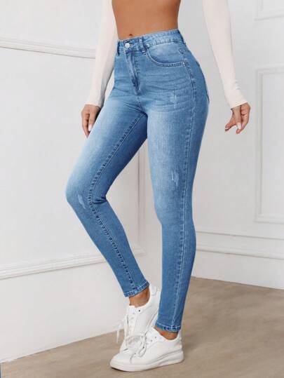 EMERY ROSE Jean Skinny Taille Haute