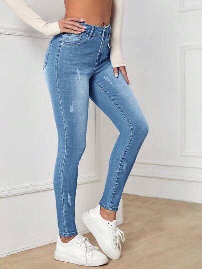 EMERY ROSE Jean Skinny Taille Haute