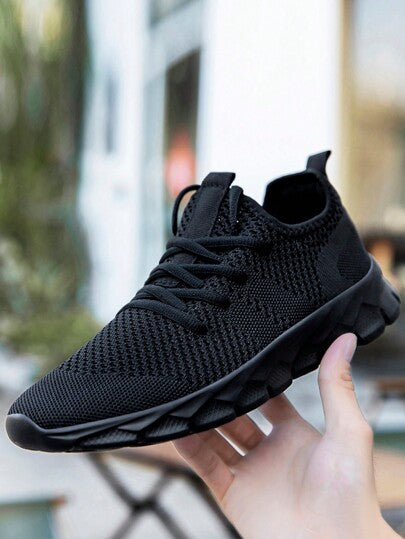 DaoLxi Chaussures pour hommes Gym Tennis Athlétique Maille Mode Baskets Léger Sports Entraînement Course Confortable Chaussures Noires, Chaussures pour hommes Saint-Valentin