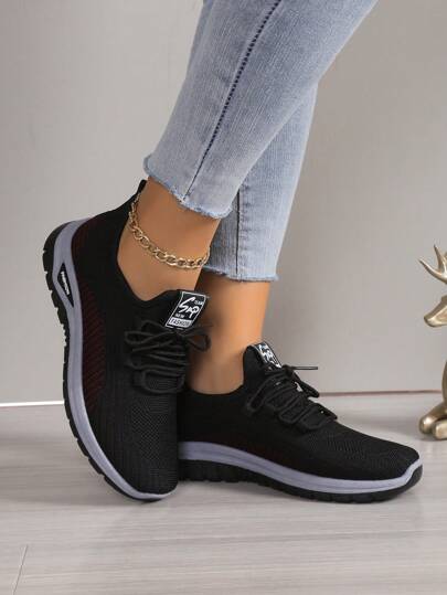 2025 Chaussures de course respirantes en maille pour femmes en automne, chaussures souples et confortables en tissu aérien, baskets polyvalentes décontractées pour l'extérieur, chaussures de marche, chaussures pour femmes