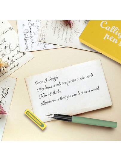 1 set stylo de calligraphie - 3 tailles de pointe différentes et 18 cartouches d'encre variées, pour pratiquer la calligraphie, l'écriture, la correspondance, la signature - 1 set complet et facile à apprendre pour les débutants retournant à l'école