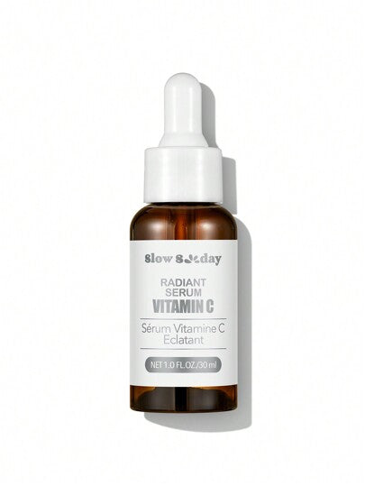 Sérum à la vitamine C éclatant SlowSunday, hydratation profonde, illumine la peau, uniformise le teint, améliore le teint terne, antioxydant, lisse les ridules, minimise les pores, primer lissant et floutant, convient pour l'été & l'automne, Y2K, Hallowee