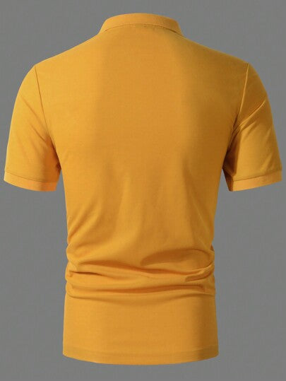 Manfinity Homme Chemise polo à manches courtes pour hommes, formelle