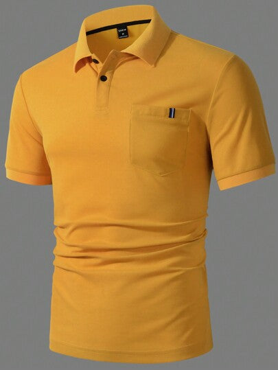 Manfinity Homme Chemise polo à manches courtes pour hommes, formelle