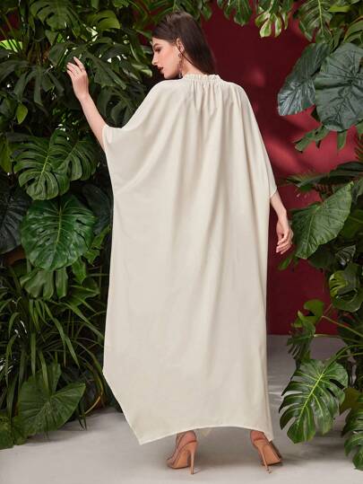 Al Najma Robe À Manches Chauve-souris Imprimé Fleuri