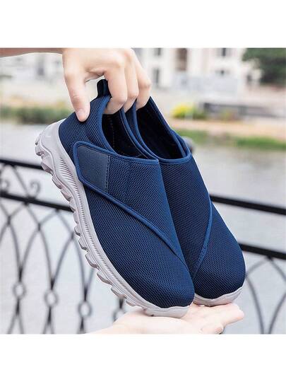 Baskets décontractées en maille pour hommes, avec une large boîte de doigts de pied, légères, respirantes et confortables pour la marche, adaptées pour les pieds larges, convenant au printemps/été