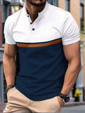 Manfinity Dauomo Polo Estival Pour Homme Avec Blocs De Couleurs À La Mode