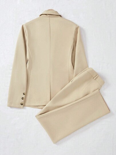 Franclia Ensemble tailleur femme style mode , couleur unie, manches longues
