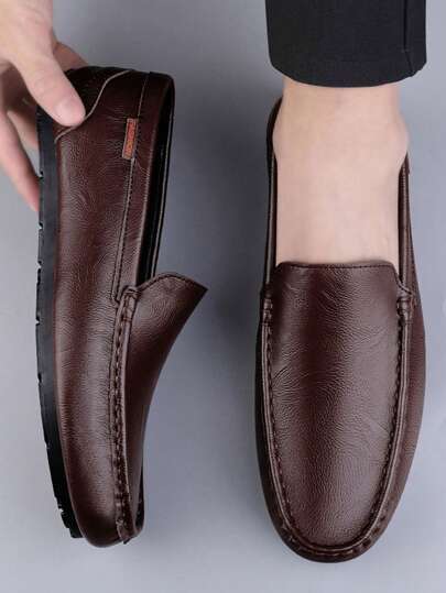 À La Mode Chaussures De Conduite Pour Homme , À Couture À Applique Lettre Glissant Mocassins
