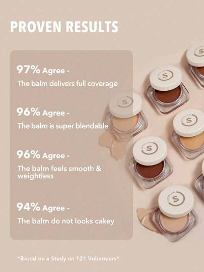 SHEGLAM Full Coverage Baume Fond De Teint Couvrant-Caramel Marque De Beauté CosméTique Maquillage Pour Femmes Et Filles