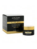 PostQuam Crème contour des yeux luxueuse à l'or 24 carats pour femme avec paillettes d'or - Crème contour des yeux hydratante anti-âge aux actifs raffermissants et tenseurs - Réduit visiblement les signes de fatigue, les cernes et les poches - 15 ml - Liv