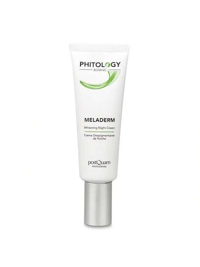 PostQuam Phitology Meladerm Crème de Nuit Anti-Âge et Dépigmentante pour Femme - Soin Visage Anti-Imperfections aux Ingrédients Naturels et à la Vitamine E - Réduit les Taches et les Rides et Améliore l'Hydratation - Efficacité prouvée à 85% - 50 ml - Liv