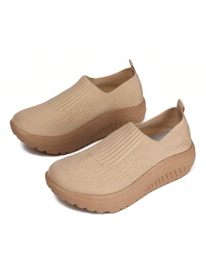 Chaussures athlétiques d'été pour femmes, chaussures de course en maille, chaussures de saut à semelle souple amortissante, chaussures de gym légères et respirantes, baskets blanches casual, chaussures de fitness à bascule pour toutes les saisons