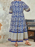 Robe imprimée aléatoire grande taille, pour l'été