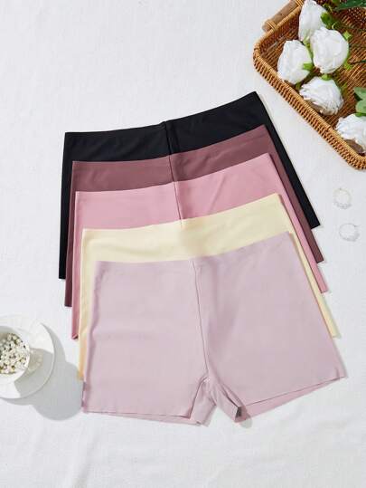 Snug Zone 5 pièces Boxer seamless de couleur unie grande taille