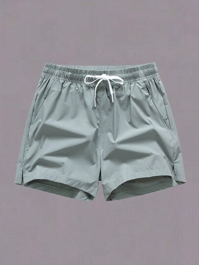 1 pièce Short de sport en soie de glace pour hommes/femmes, short bermuda pour course, entraînement, fitness, pantalon d'extérieur pour plage d'été