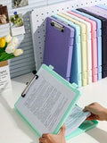1 pièce Boîte de rangement de fichiers grande capacité - Personnalisé format A4, avec pinces, Boîte de rangement de matériel d'apprentissage 2-en-1 - Organisation ultime et catégorisation d'informations/de livres - Accessoire de gestion de bureau, Essenti