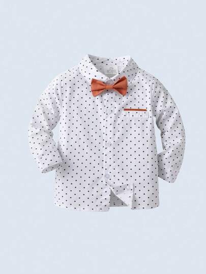 BOARNSEORL 2 pièces Tenue de jeune garçon gentleman - Chemise à manches longues avec nœud papillon, salopette avec chapeau, mode et style pour anniversaire, mariage, vacances, 1er anniversaire