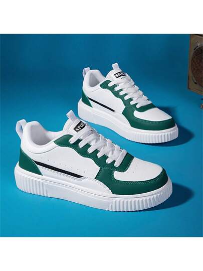 Baskets de sport décontractées unisexes à lacets 36-45, chaussures blanches, chaussures de skate polyvalentes à semelle souple pour étudiants, chaussures de couple