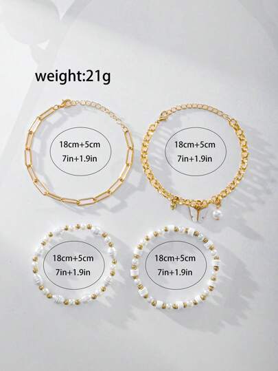 1 Set Montre-bracelet mode décontractée pour femmes, montre à quartz à cadran rond avec chiffres arabes papillon, avec bracelet papillon, argile polymère, fausses perles, convient pour le port quotidien, cadeau d'anniversaire, fête, rassemblement de vacan
