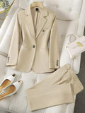 Franclia Ensemble tailleur femme style mode , couleur unie, manches longues