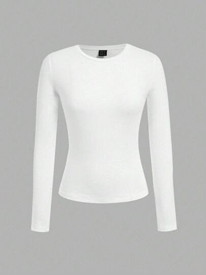 Tseoso 3 pièces Ensemble de T-shirts ajustés à manches longues minimalistes et modestes noir et blanc, automne hiver, 95% coton, hauts pour femmes, basiques serrés pour tous les jours et sorties nocturnes, gris