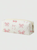 ROMWE Kawaii Trousse à crayon avec motif de papillon et de cerise, sac à fermeture éclair pour fournitures scolaires et cosmétiques, rentrée scolaire, fournitures scolaires