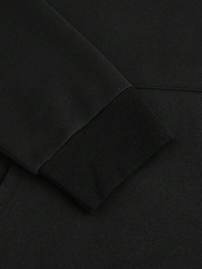 Manfinity Homme 2 pièces Sweat-shirt à capuche thermique avec imprimé lettres et pantalon de survêtement avec cordon et poches pour hommes, tenue décontractée, vêtements d'automne et d'hiver