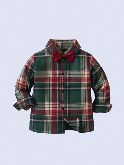 BOARNSEORL Tenue de gentleman pour jeunes garçons, chemise à manches longues rayée avec nœud papillon aléatoire et salopette, mode, convient pour les fêtes de Noël, les mariages, les célébrations d'anniversaire