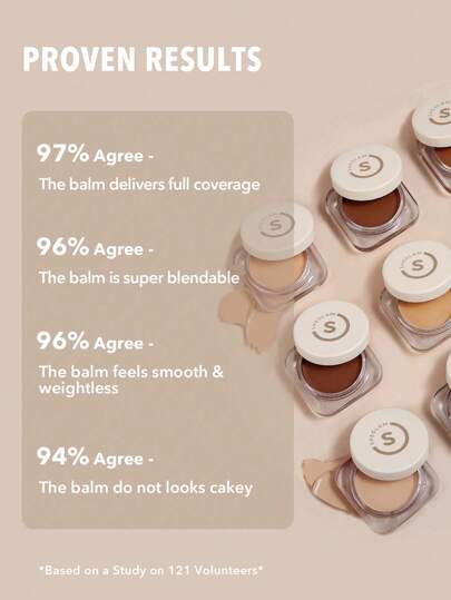 SHEGLAM Full Coverage Baume Fond De Teint Couvrant-Sepia Marque De Beauté CosméTique Maquillage Pour Femmes Et Filles