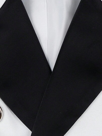3 pièces Ensemble costume pour jeunes garçons - Veste + Pantalon + Nœud papillon rouge, convient pour la scène, tenue de page de mariage, tenue de cérémonie pour enfants