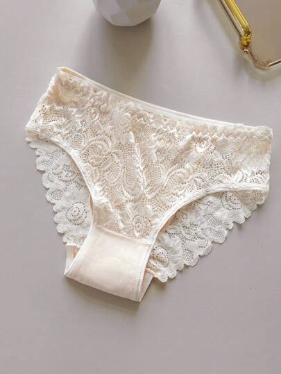 7 pièces/paquet Culottes en dentelle fleurie