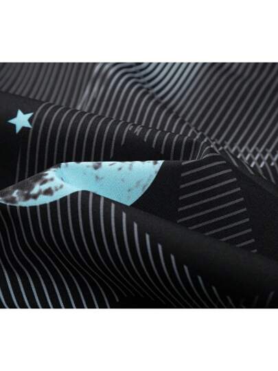 Manfinity Homme Veste à capuche imprimée et en patchwork pour hommes
